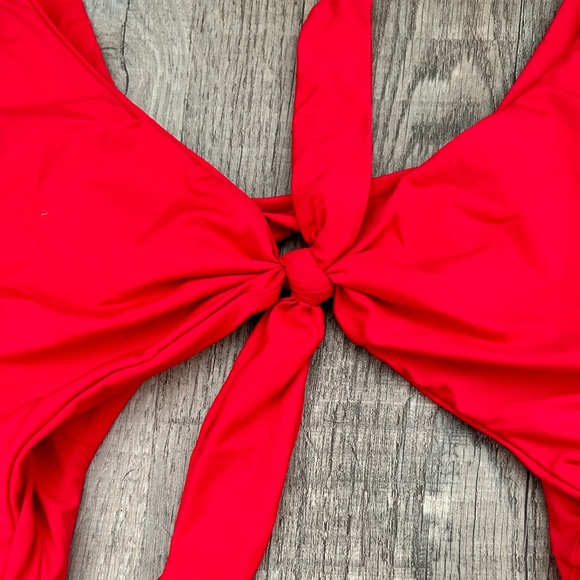 SHEIN red cut out front tie one piece size S - Picture 5 of 6